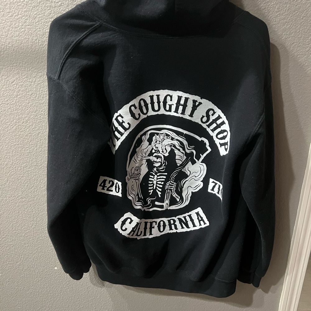 Black California zip up jacket. Size small
